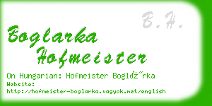 boglarka hofmeister business card